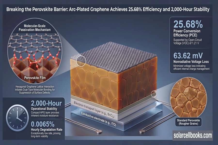 Breaking the Perovskite Barrier: Arc-Plated Graphene Achieves 25.68% Efficiency and 2,000-Hour Stability